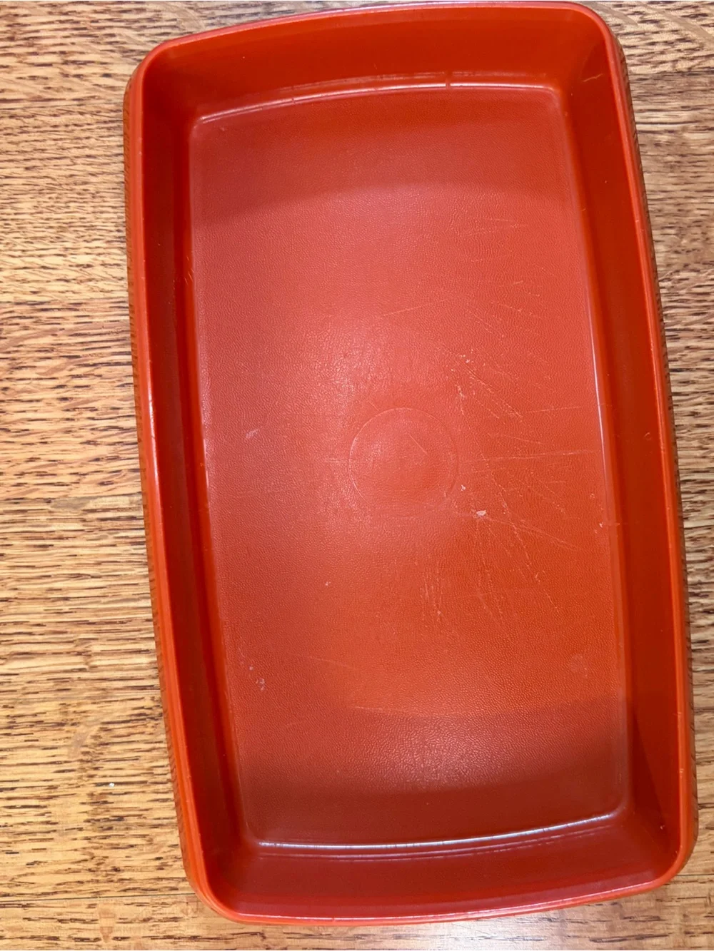 Lot of 4 Vintage Tupperware Paprika Red 816 817 Deli Keepers Lids 9x5 Containers